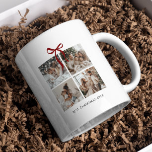 Taza De Café El mejor regalo de Collage de fotos familiar para