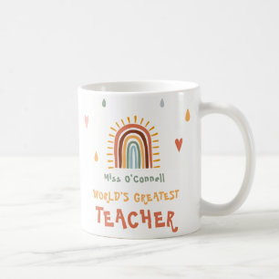 Taza De Café El mejor regalo de maestros del mundo: el arcoiris