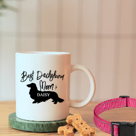 Taza De Café El mejor regalo de mamá de perro de pelo largo de