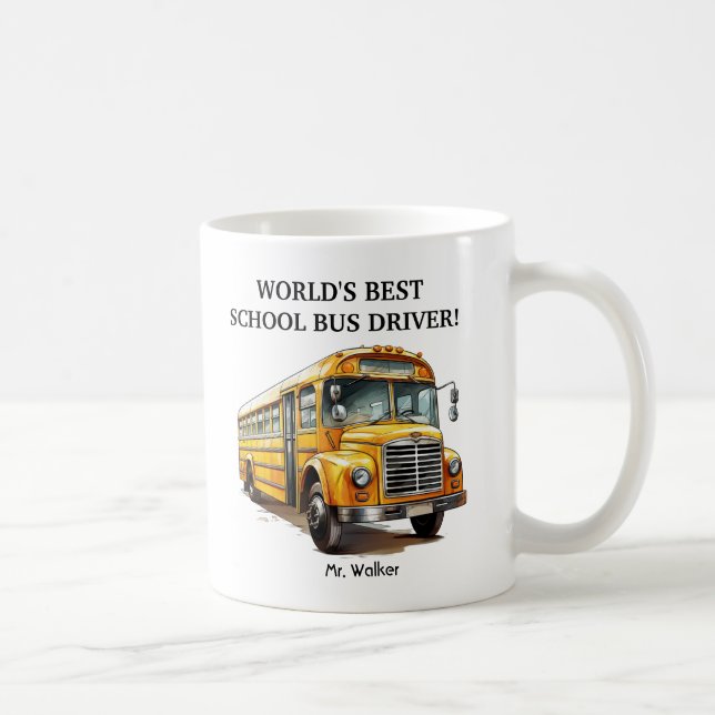 Taza De Café El mejor regalo para conductores escolares del mun (Derecha)