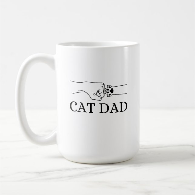Taza De Café El mejor regalo para papá del gato, papá, dueño de (Izquierda)
