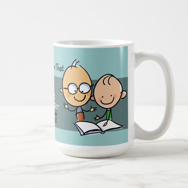 Taza De Café El mejor regalo PERSONALIZADO del profesor (Derecha)