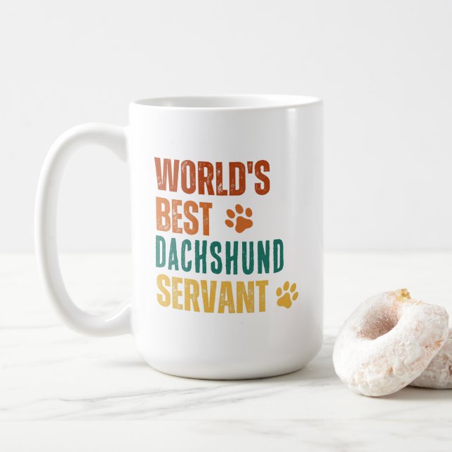 Taza De Café El mejor sirviente del mundo del personalizable (Con donut)