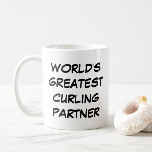 Taza De Café "El mejor socio curling del mundo"
