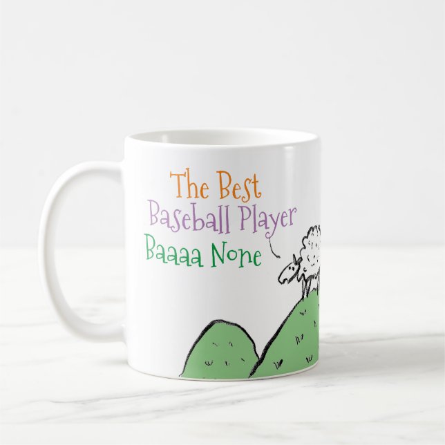 Taza De Café El mejor tazón para café del jugador de béisbol (Izquierda)