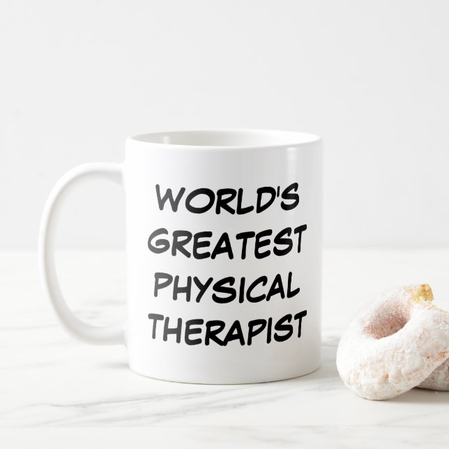 Taza De Café "El mejor terapeuta físico del mundo" (Con donut)