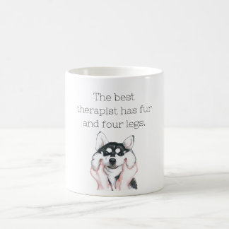 Taza De Café El mejor terapeuta tiene piel y cuatro patas.