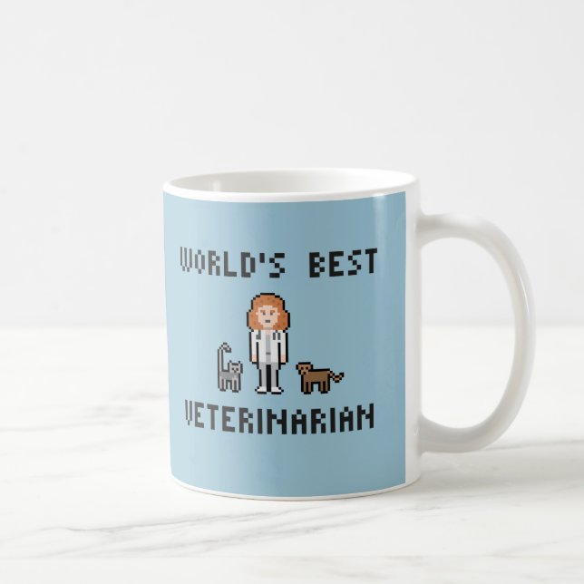 Taza De Café El mejor veterinario del mundo - versión femenina (Derecha)