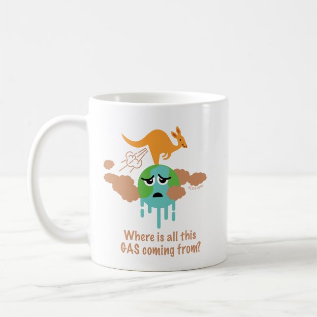 Taza De Café El metano del canguro Fart (Izquierda)