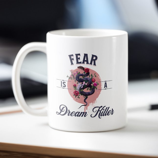 Taza De Café El Miedo Es Un Asesino Del Sueño - Cita Motivacion (Subido por el creador)