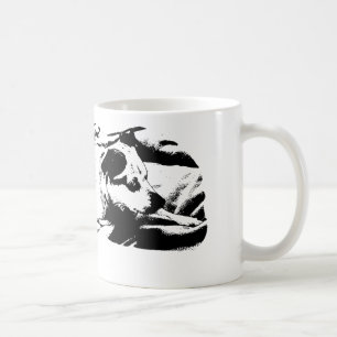 Taza De Café El miedo vigilante en la manta de invierno
