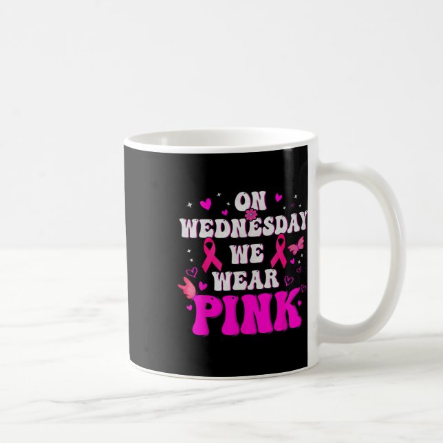 Taza De Café El Miércoles Usamos Cáncer De Mama De Cinta Rosa A (Derecha)