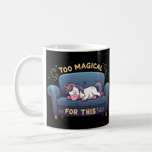 Taza De Café El Mito Unicornio Perezoso Demasiado Mágico Para E
