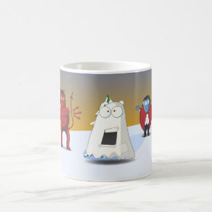 Taza De Café El Monstruo de Frankenstein, Momia, Diablo y Vampi