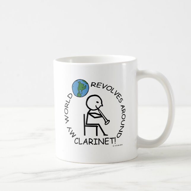 Taza De Café El mundo del clarinet gira alrededor (Derecha)