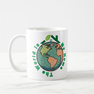 Taza De Café El mundo es mi hogar - Día de la Tierra El amor ec