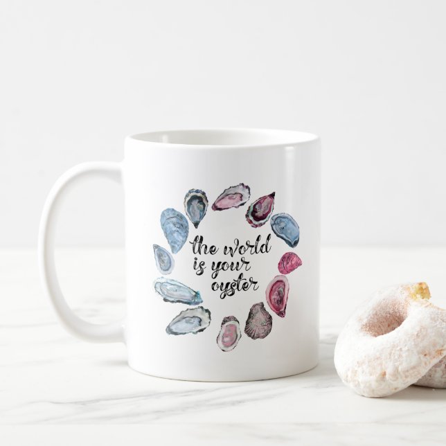 Taza De Café El mundo es su ostra (Con donut)
