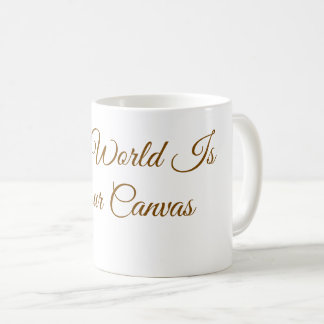 Taza De Café "El Mundo Es Tu Lienzo" Minimalista
