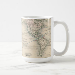 Taza De Café El mundo sobre la proyección de los comerciantes