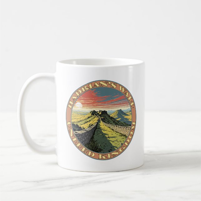 Taza De Café El muro de Hadrian en el Reino Unido (Izquierda)