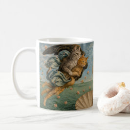 Taza De Café El nacimiento de Venus gatos parodia arte renacent