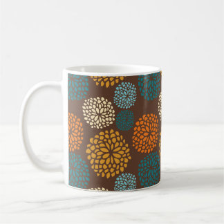 Taza De Café El Naranja Boho Brown Retro Polka Dots Colorful