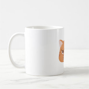 Taza De Café El Naranja Funny Tabby Cat Con Cara Gruñida