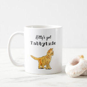 Taza De Café El Naranja lindo Tabby Kitten Tabbytude