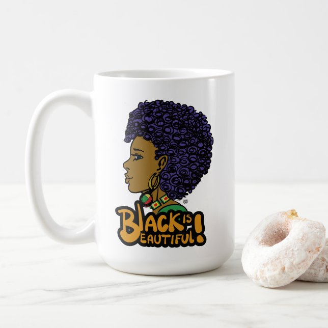 Taza De Café El negro es hermoso (Con donut)