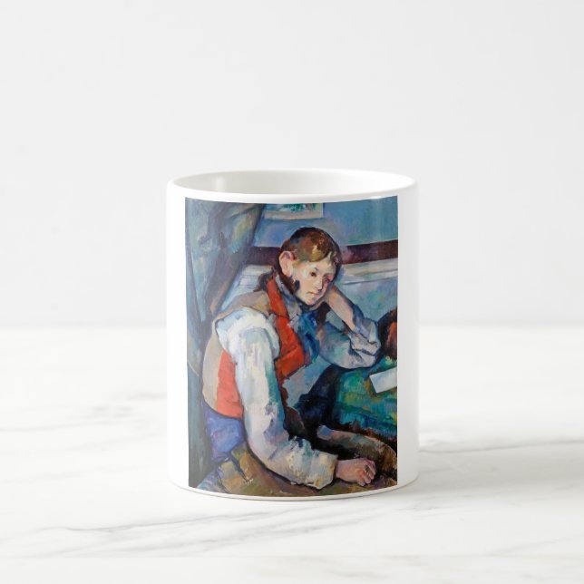 Taza De Café El Niño con Chaleco Rojo, Cezanne (Centro)