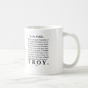 Taza De Café El nombramiento de Troy, NY 1789