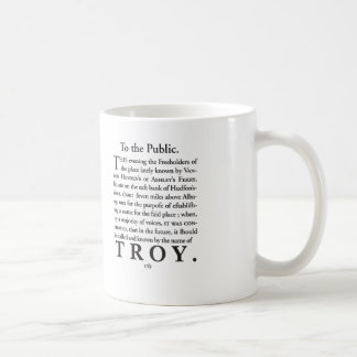 Taza De Café El nombramiento de Troy, NY 1789