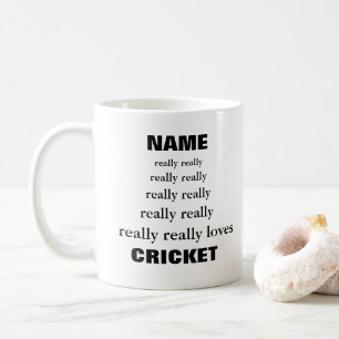 Taza De Café El nombre realmente ama al críquet temático