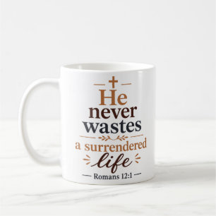 Taza De Café Él Nunca Desperdicia Una Vida Entregada Cita Crist