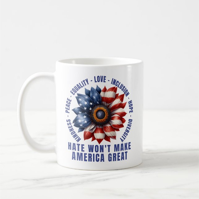 Taza De Café El odio no hará a Estados Unidos grande (Izquierda)
