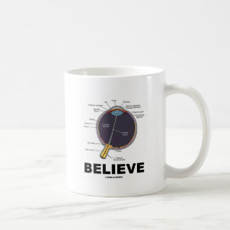 Taza De Café El ojo cree (el humor anatómico)
