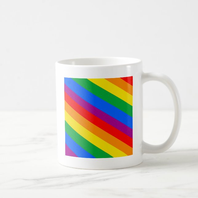 Taza De Café El orgullo de GLBT raya 2 (Derecha)