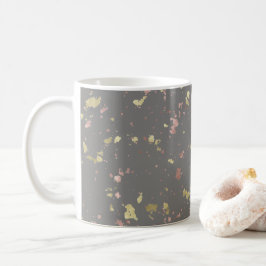 Taza De Café El oro mate y el oro Rosa brillan en gris oscuro c
