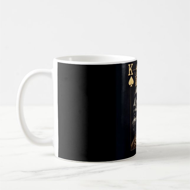 Taza De Café El oro real rey de las espadas café tazón. (Izquierda)