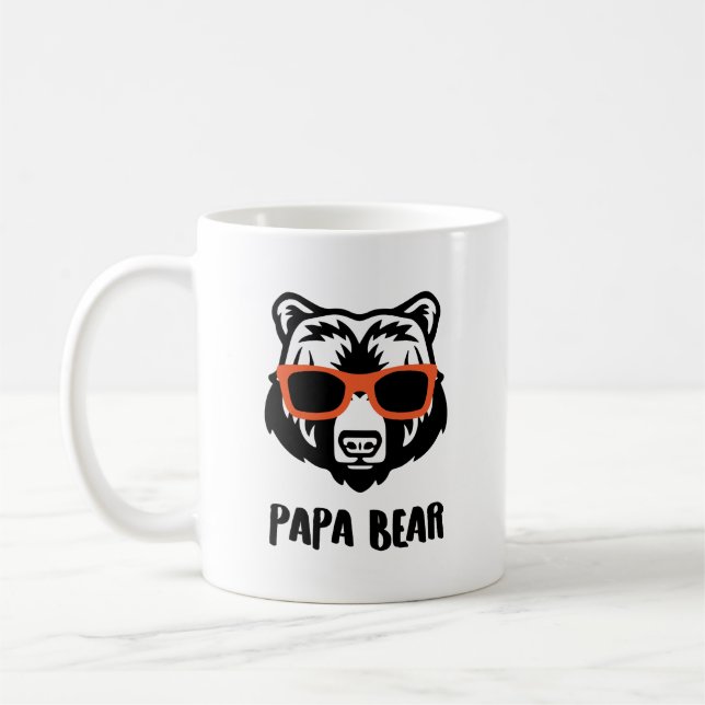 Taza De Café El oso de papá gráfico personalizado (Izquierda)