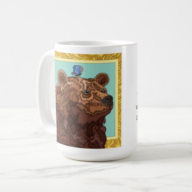 Taza De Café ¡El oso gruñón necesita café matutino!Cuto (Anverso izquierdo)