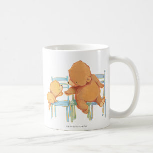 Taza De Café El oso marrón grande ayuda al oso amarillo peque