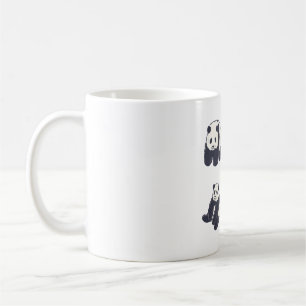 Taza De Café El oso panda Delight � el arte animal