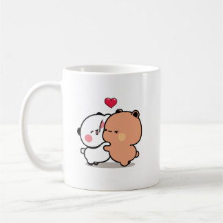 Taza De Café El oso panda, los abrazos bubu y dudu el amor