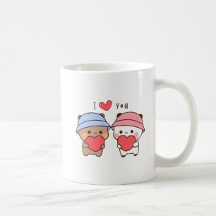 Taza De Café El oso panda, los abrazos bubu y dudu el amor