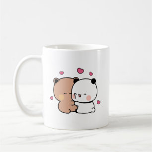 Taza De Café El oso panda, los abrazos bubu y dudu el amor