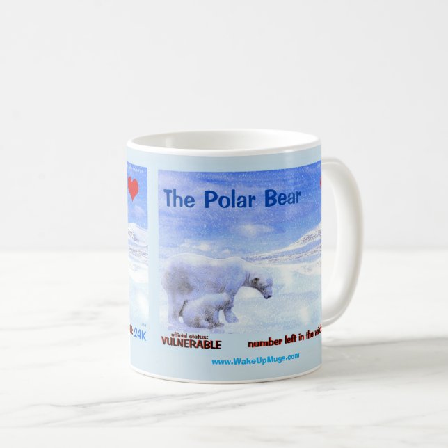 Taza De Café El oso polar en peligro - (Anverso derecho)