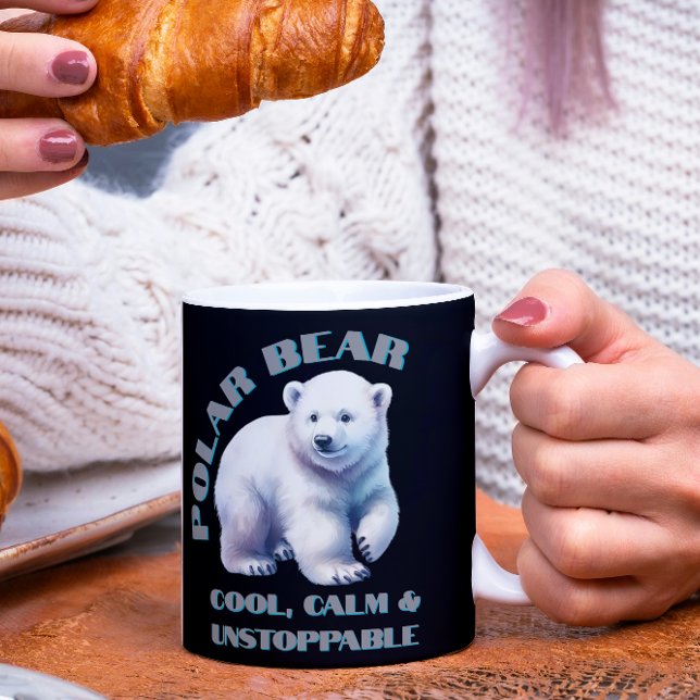 Taza De Café El Oso Polar Guay calma e imparable (Subido por el creador)