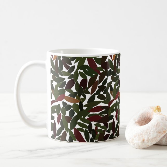 Taza De Café El otoño deja la naturaleza (Con donut)