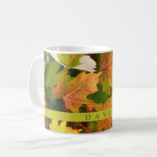 Taza De Café El otoño moderno deja café Mug